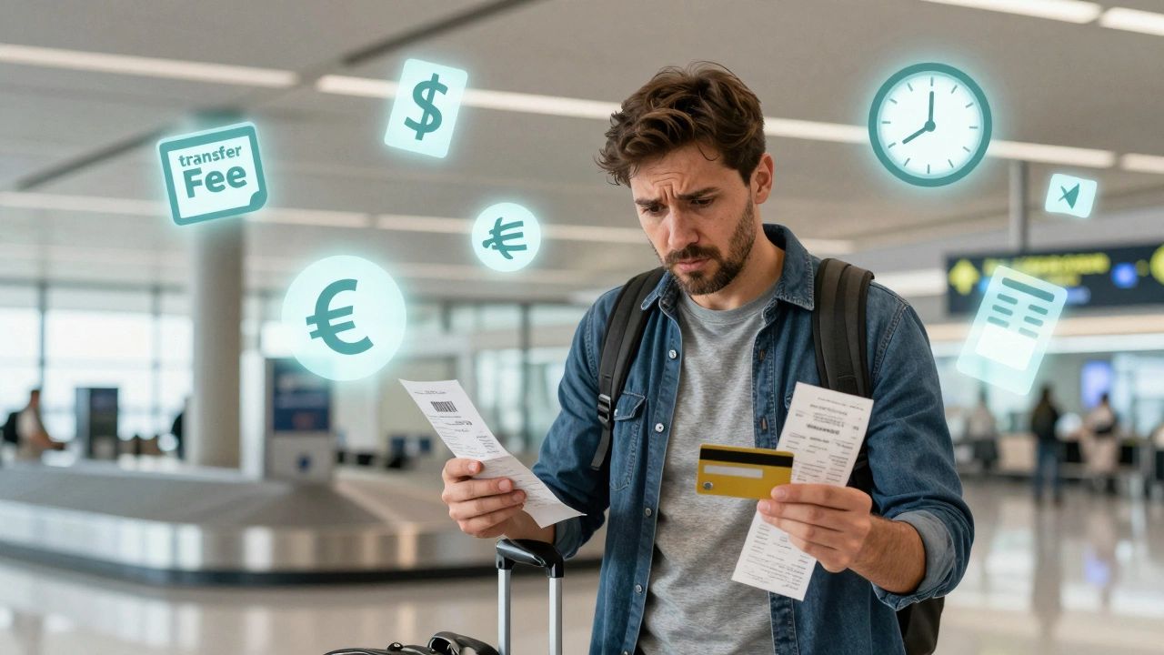 Traveler stressed by hidden fees and complex DIY booking